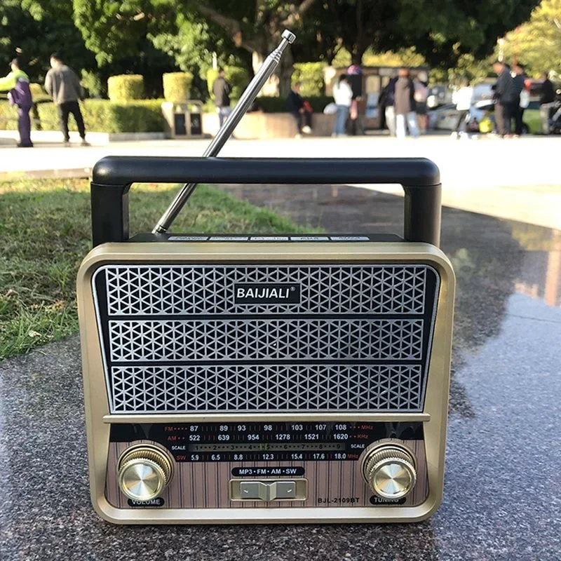 

Винтажное многодиапазонное радио SW/AM/FM, портативное домашнее радио, многофункциональный музыкальный плеер с Bluetooth, поддержкой TF-карт и USB-накопителей, со светодиодным фонариком