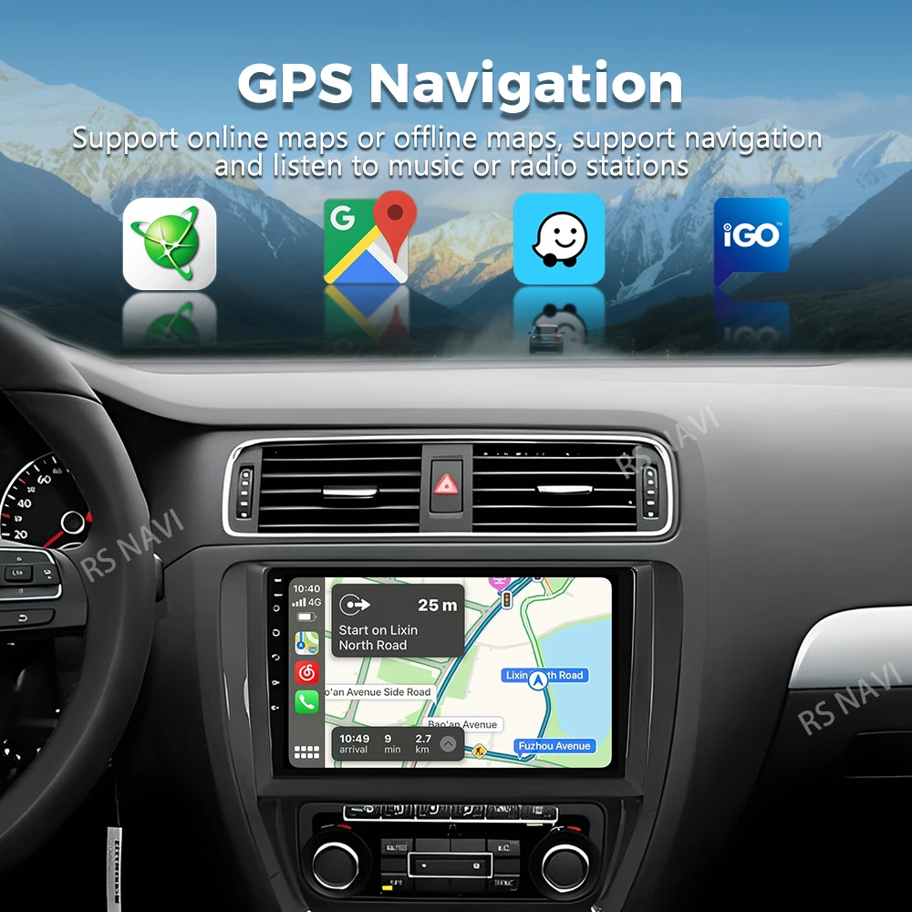 Android 16 For VW Volkswagen Jetta 6 MK6 2011 - 2018 2K QLED Android Car Radio Multimedia Video Player GPS Stereo CarPlay