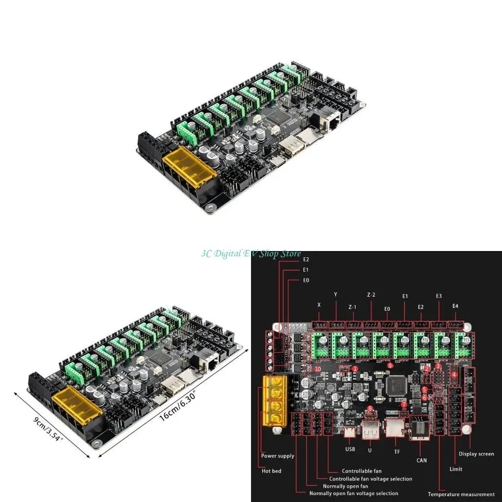 

E74D Monster8 Control Board 32Bit 168Mhz for 3D Printers Parts 8 for Voron Marli