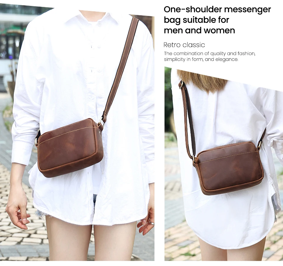 JOYIR Mini-Umhängetasche aus echtem Leder, Reise-Umhängetasche für Damen und Herren, Handy-Geldbörse, Reisetasche, Umhängetaschen – Detail 4