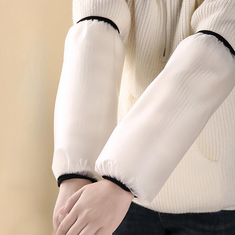 5 قطع منزلية للخريف والشتاء بأكمام شفافة للمطبخ مقاومة للماء والزيت سترة عمل مضادة للأوساخ وأكمام للبالغين #2