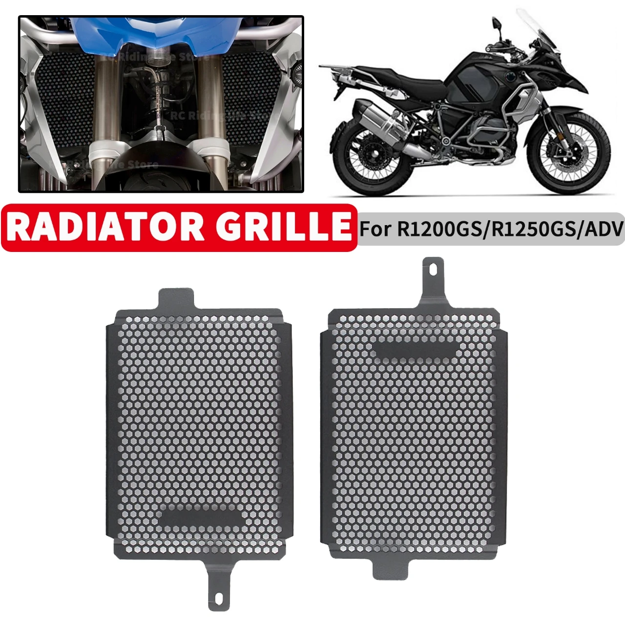 

For BMW R1250GS LC ADV Rallye Exclusive R1200GS/ADV Motorcycle Grille Heat Dissipation Cover Protector Radiator Guard Protection