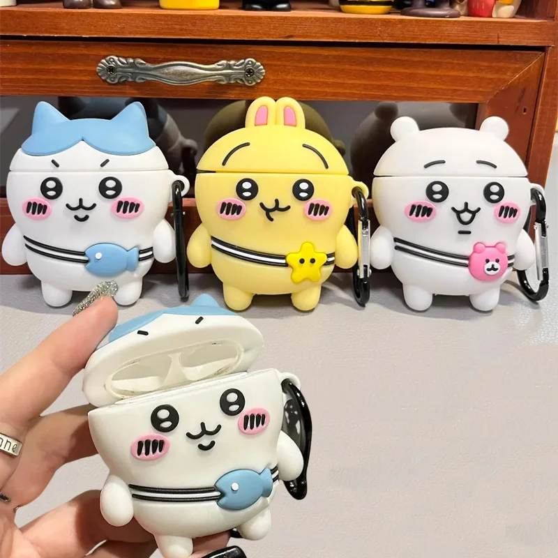 

Kawaii Miniso Chiikaw Airpods Protective Case Hachiware Usagi Girl Anime Airpods 123 Pro Silicone Earphone Protective Case Gift