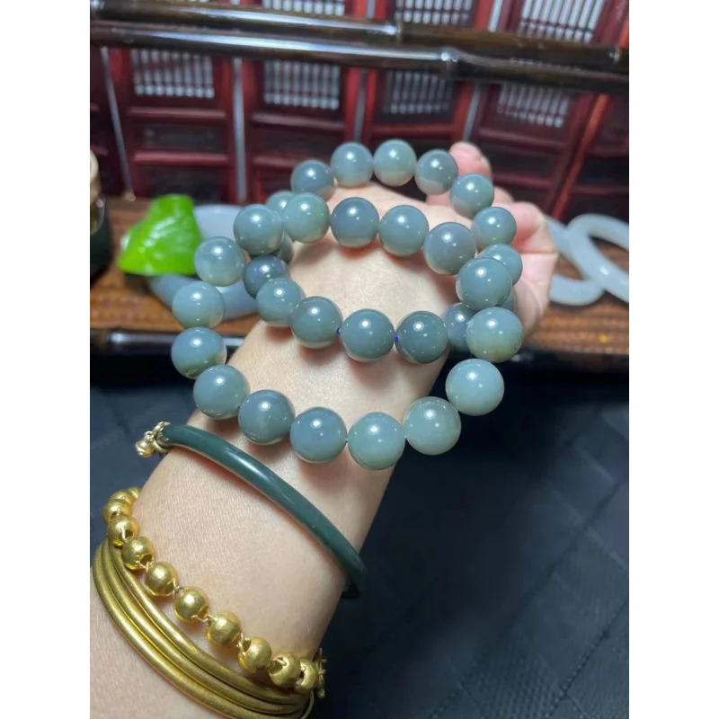 

Универсальный простой фиолетовый браслет из натурального нефрита Хэтянь