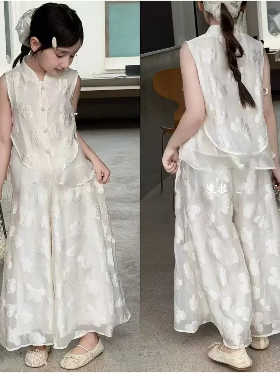 boraqin-children's-outfit-korean-style-summer-set-new-chinese-embroidery-wide-leg-pants-v-neck-vest-unisex-floral-pattern