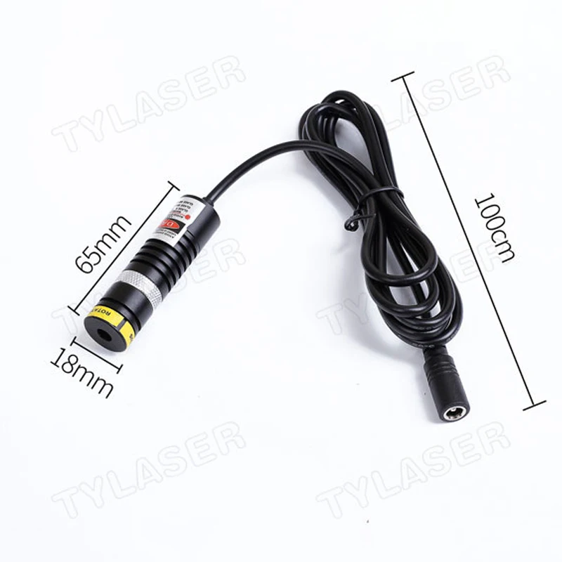 Focusable with Lock Ring 780nm IR Line Laser D18x65mm 30mW 50mW 100mW 200mW Diode Module Cuting Positioning(Free with Adapter)