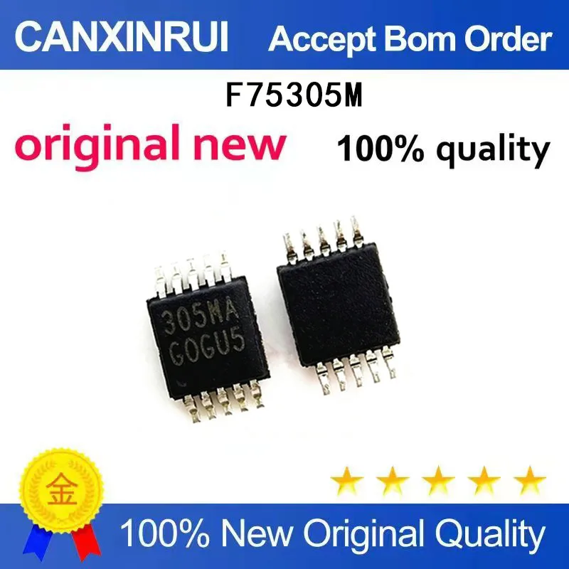 

(5-100 Pieces) Brand new original F75305M silk screen 305MA MSOP-10 spot chip IC