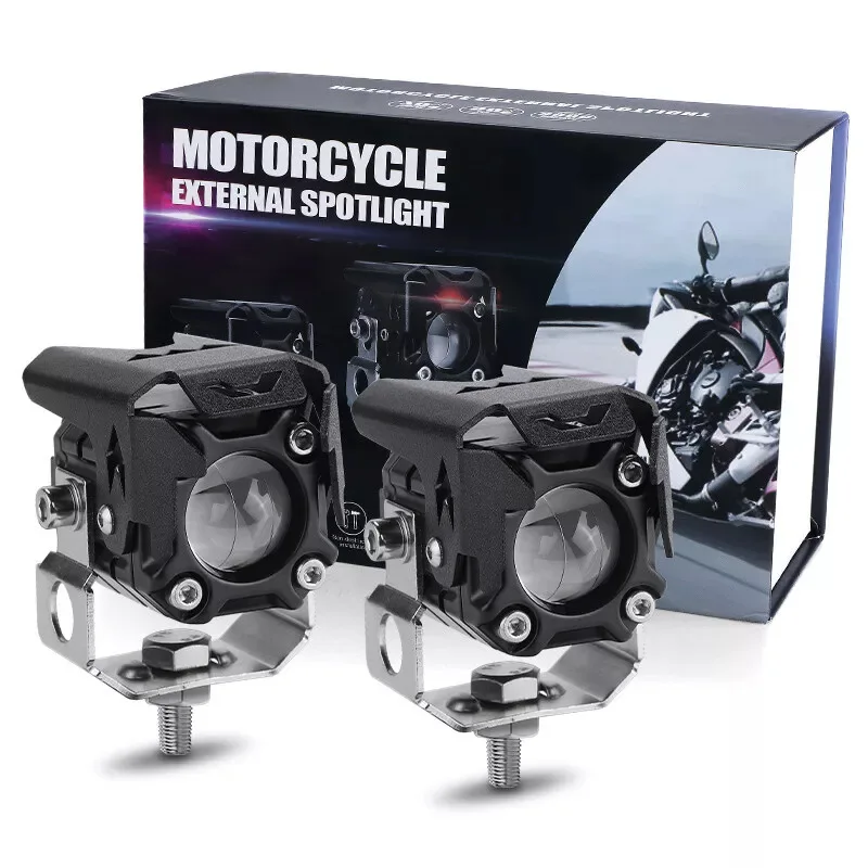 

SAAR LED Motorcycle Spotlight Yellow and White Integrated Dual Color Vehicle Motorcycle Headlight Modified Light