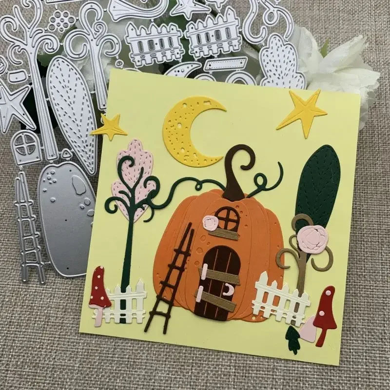 

Halloween Pumpkin House Metal Cutting Dies For DIY Scrapbooking Decorative Embossing Handcraft Die Cutting Template Mold
