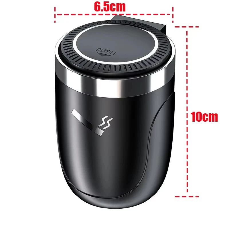 Car Cigarette Ashtray Cup With Lid With LED Light Portable Detachable Vehicle Ashtray Holder Cigarette Ashtray Interior Parts image 3