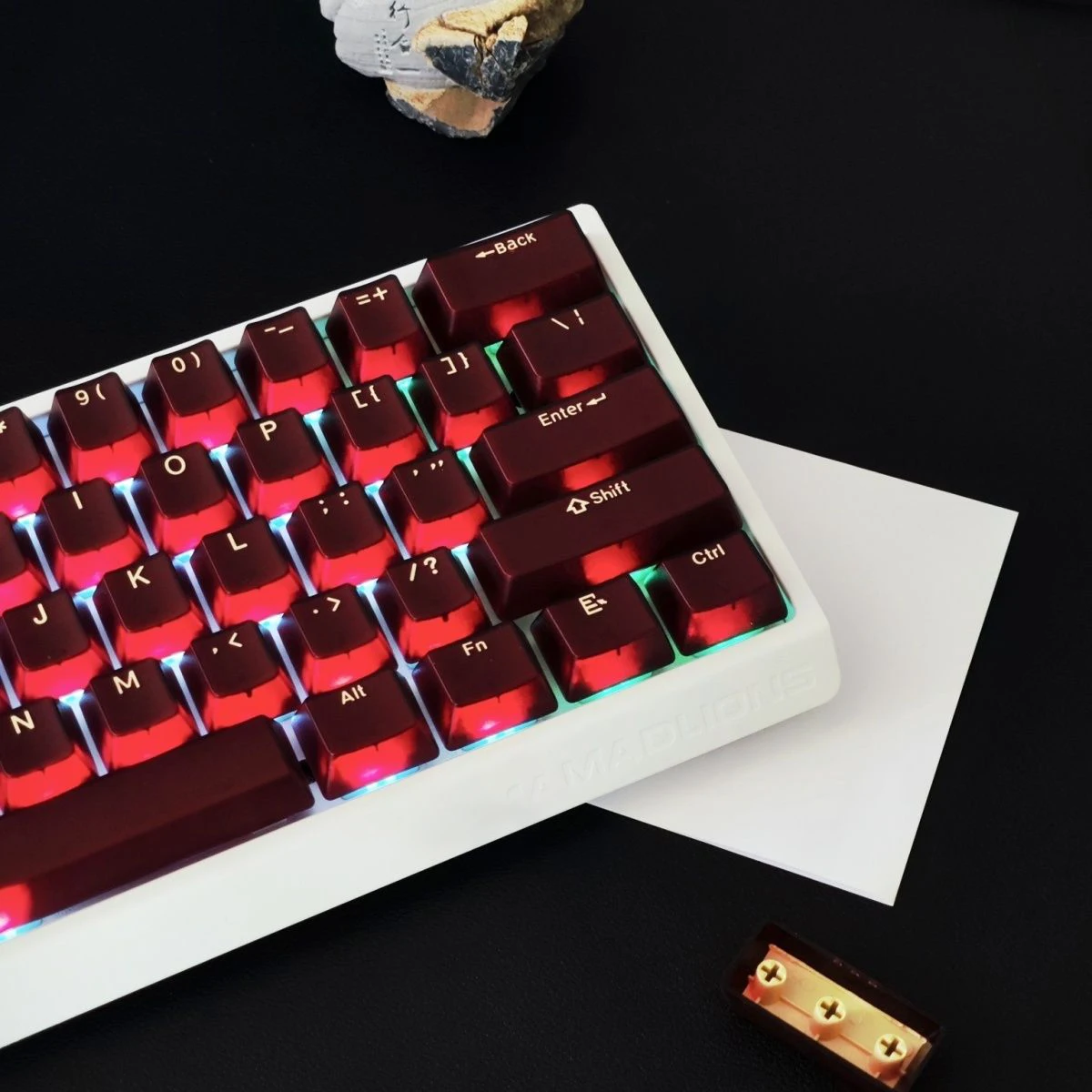 

114-клавишные красные полупрозрачные колпачки для клавиш с RGB-подсветкой, колпачки для клавиш Doule Shot PBT, прозрачные колпачки для клавиш Pudding, OEM-профиль для переключателей MX, клавиатуры