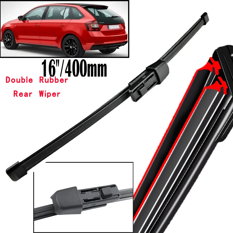 

Car Wiper 16" Rear Wiper Blade For Skoda Rapid Hatchback & Spaceback 2012 - 2023 Windshield Windscreen Tailgate Window Brush