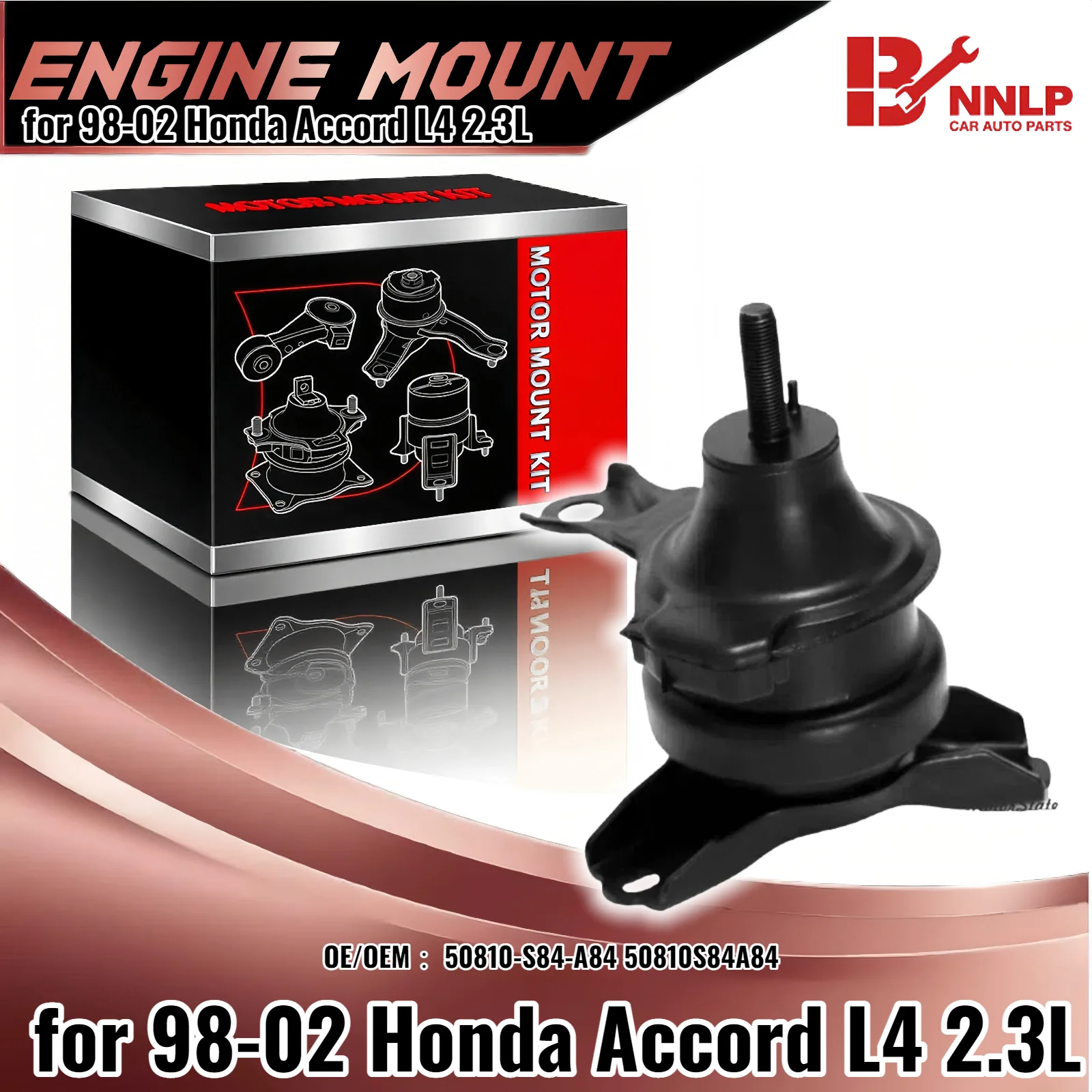 

A6583 Engine Motor Mount (Front Left LH) for Honda Accord 2.3L (1998-2002) | Compatible with OE: 50821-S84-A01, 50821S84A01