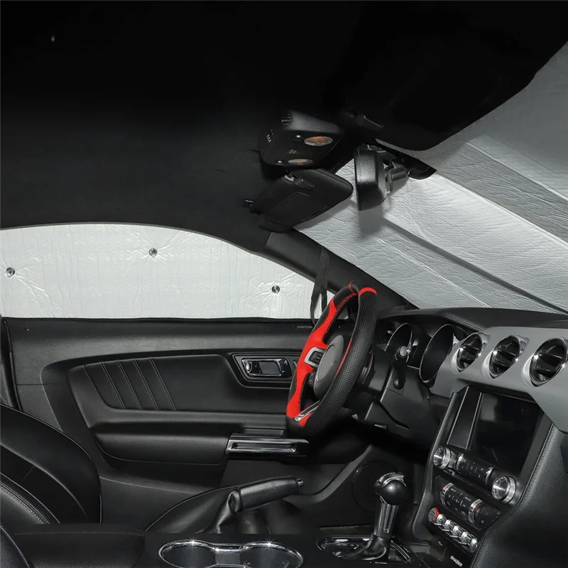 

A21F-For Ford Mustang 2015-2023 Car Windshield Sunshade Sun Shade Heat Shield Window Sun Visor Mat Accessories, 6PCS