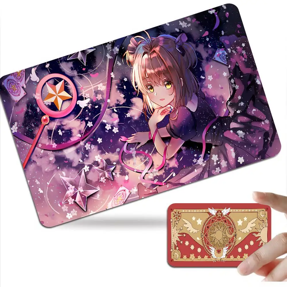 Cardcaptor Anime Sakura Fashion Matte Gold Silver Black Matte Film Skin Sticker Tape for Bank Credit Debit Card
