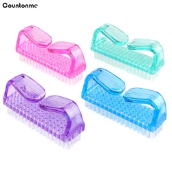 4Pcs/Lot Plastic Handle Grip Nail Brush Cleaning Brushes Kit Hand Fingernail Brush Cleaner Scrubbing Pedicure For Toes And Nails