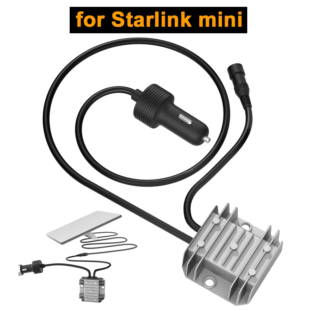 Boost Converter for Starlink Mini Car Step Up Power Cable 12V to 30V with Cigarette Lighter Plug for Starlink mini Accessories