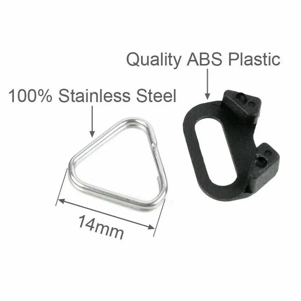 2Pcs Steel Triangle Split Lug Camera Strap with Plastic Cap for Belt Hook Lanyard for Camera Shoulder Strap