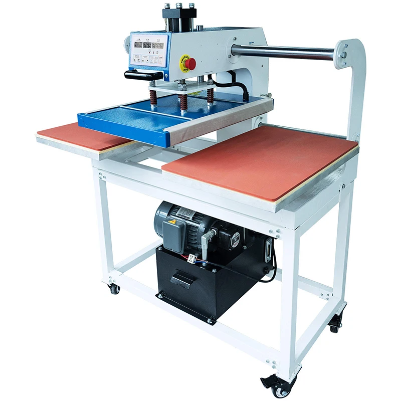 Hydraulic double station hot press with hydraulic cylinder