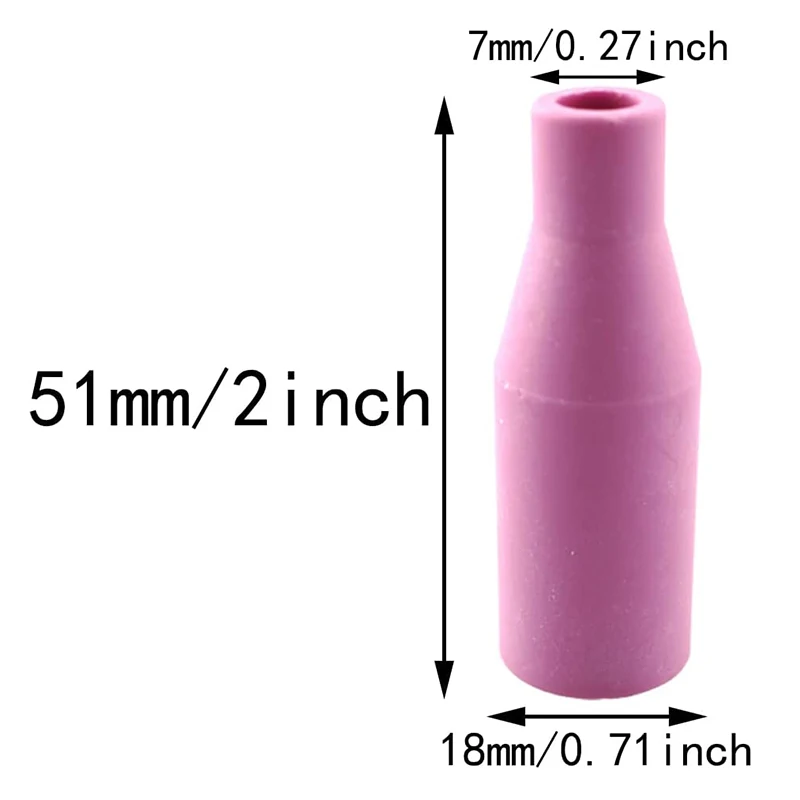 Imagem -02 - Gás Bico de Cerâmica para Soldagem Tocha Euro Estilo Soldagem Gun Tip Shield Cup Mb15ak 14ak Mig Mag Pcs Pcs 10 Pcs