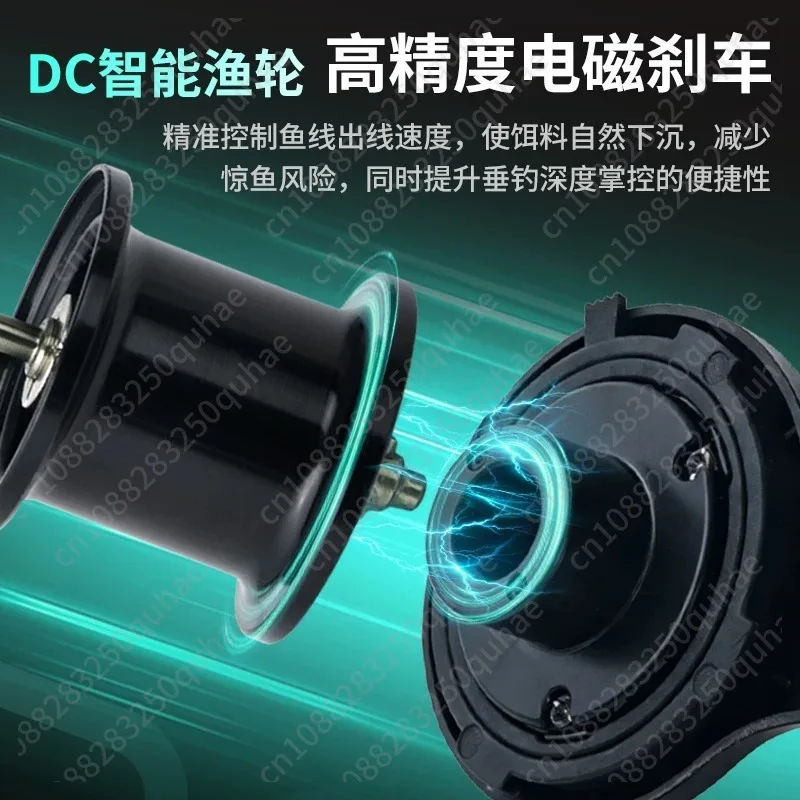 Micro Lure DC Reel, Dual-Use Drum & Baitcaster, Long Cast Anti-Backlash Self-Charging Fishing Reel view 3