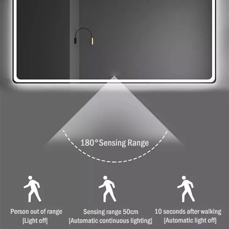 

Bathroom Mirror With TV Customized Hotel Interactive Illuminated Touch Screen With WIFI Ultra Thin LCD Mirror