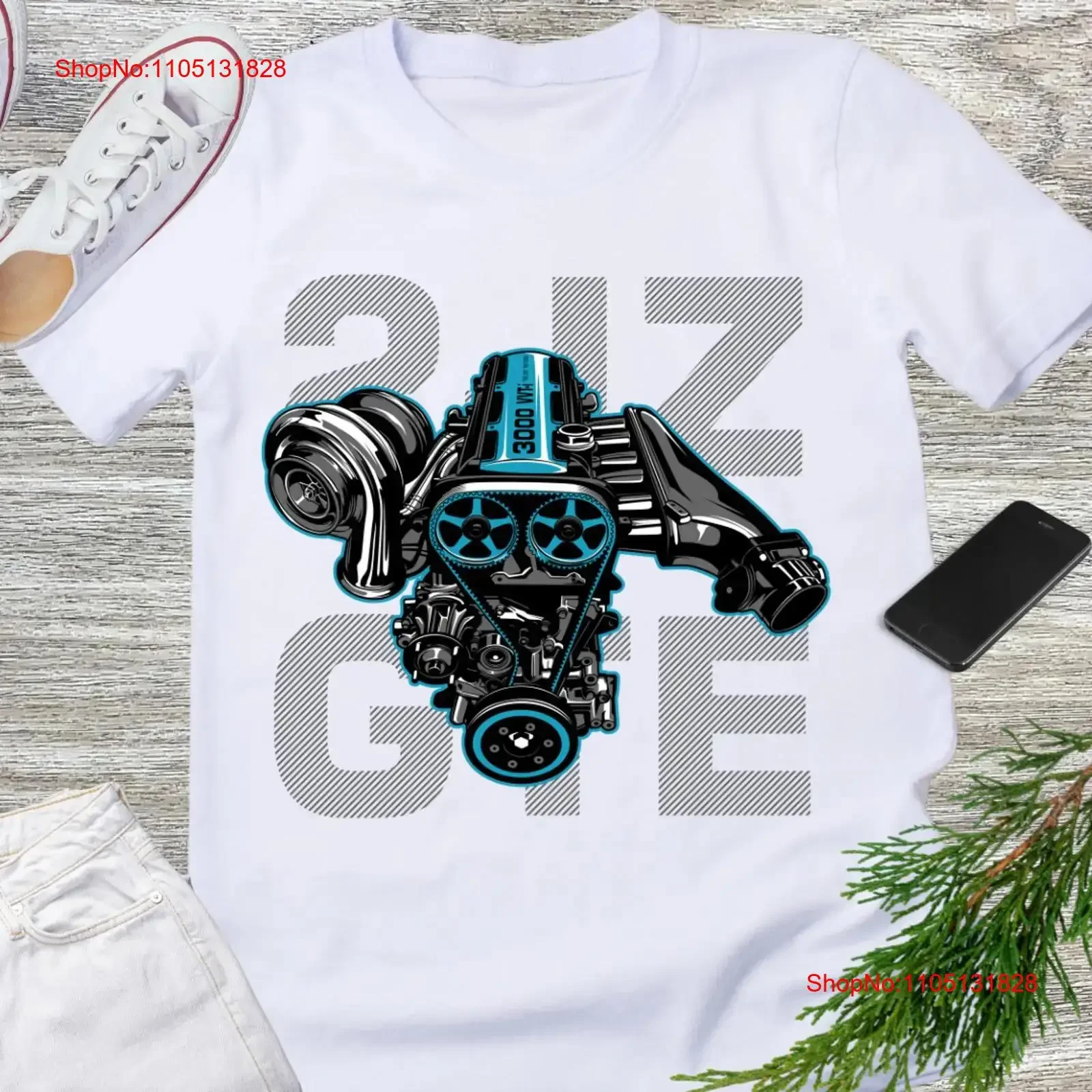 Sportcar Motor T Shirt 2JZ GTE Racing Mens gift vintage Washed Soft designer clothes streetwear graphic homme Stretched