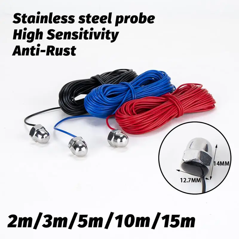 Water Level Probes 3 Pieces 2-15m Stainless Steel Durable and Accurate for Water Level Controller Tanks and Reservoirs