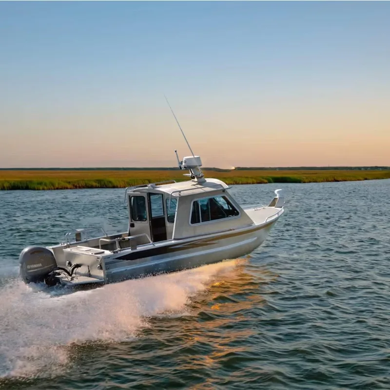 Customized All Welded Aluminum 5083 Center Console With Hard Top Fishing Working Boat Hot Sale