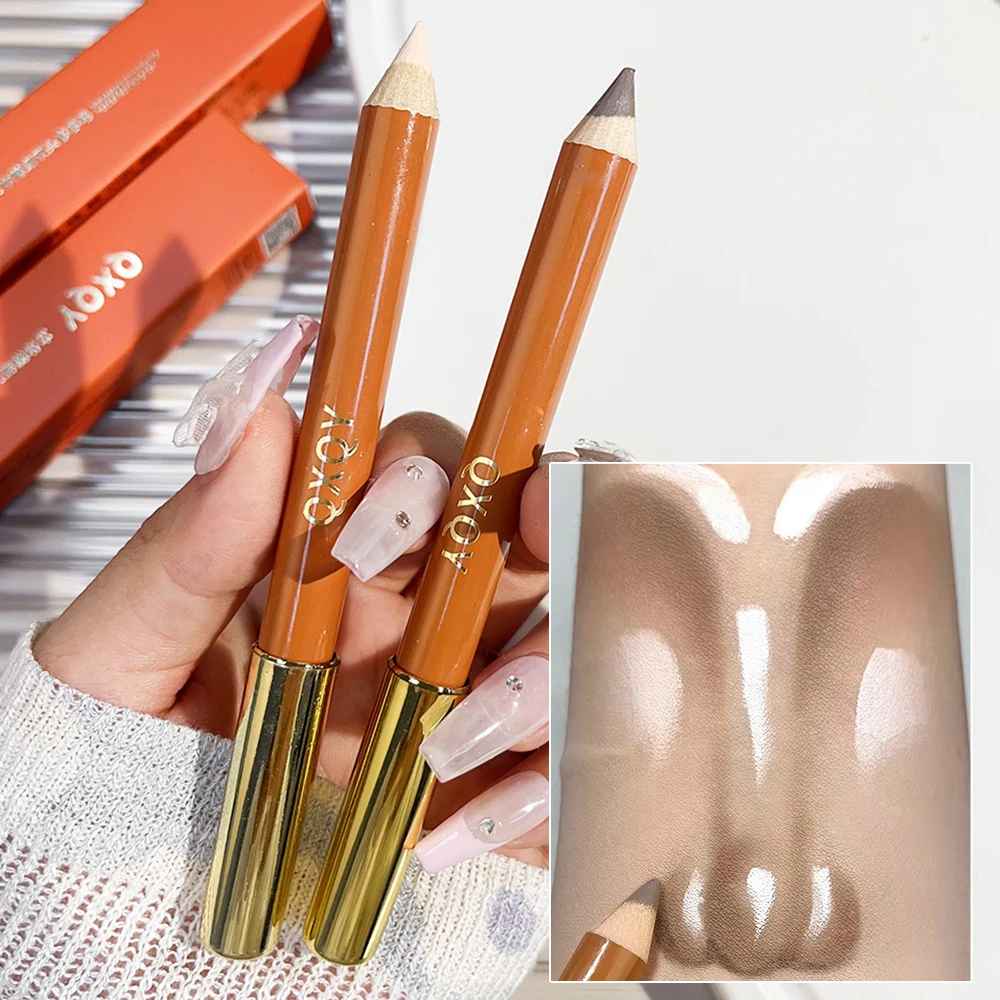 Matte Bronzer Highlighter Contouring Pencil Waterproof multifunzionale Brightening 3D Face Contour Stick naso Shadow Makeup 1 pz