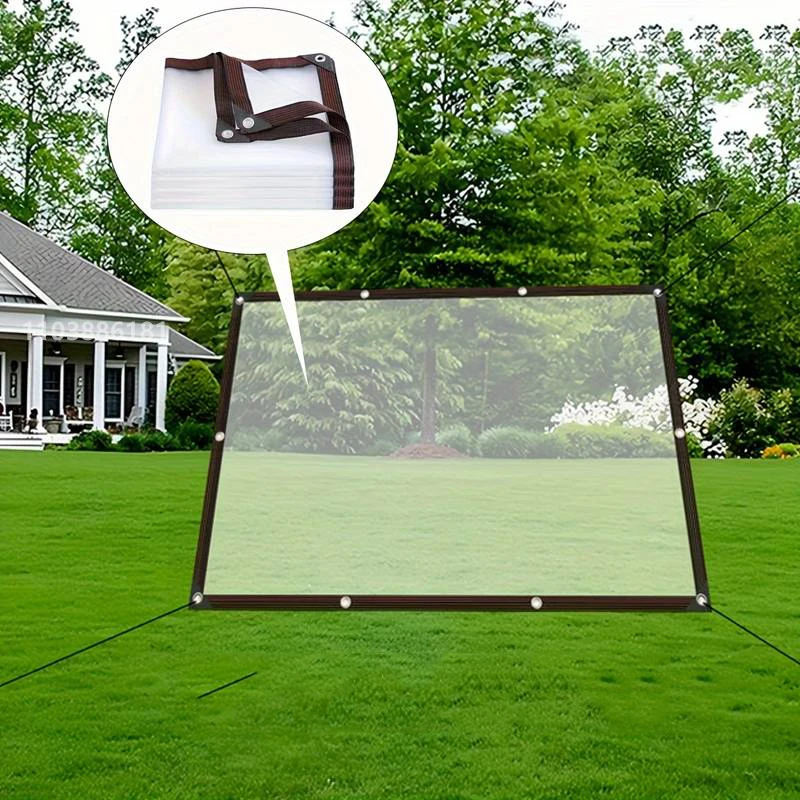 

Transparent Outdoor Tarpaulin 0.16mm PE Rainproof Garden Plant Cover Gazebo Pergola Canopy Dog Pet Window Windproof Awning