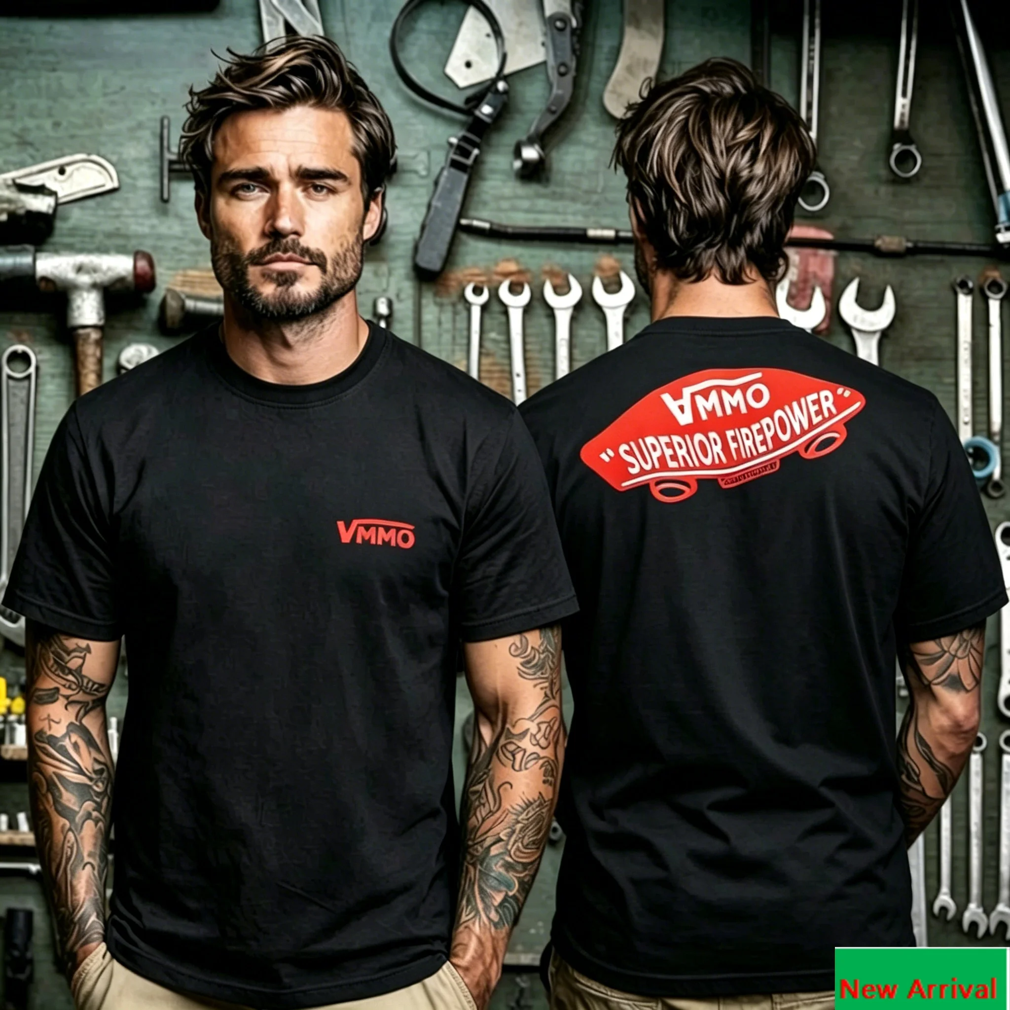 2026 Summer Superior Firepower Skate Style Graphic Tee VMMO Inspired Cotton Shirt For Streetwear Fans for Men Women