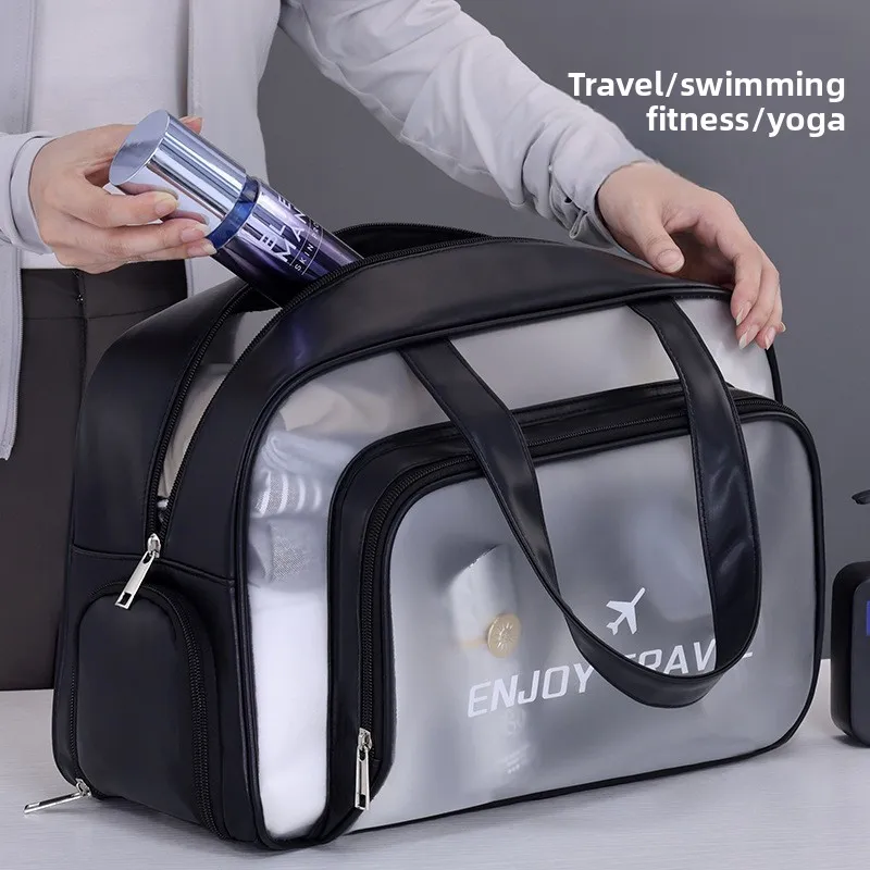 New double-layer swimming storage bag, dry wet separation travel bag, waterproof beach bag, large capacity fitness bag