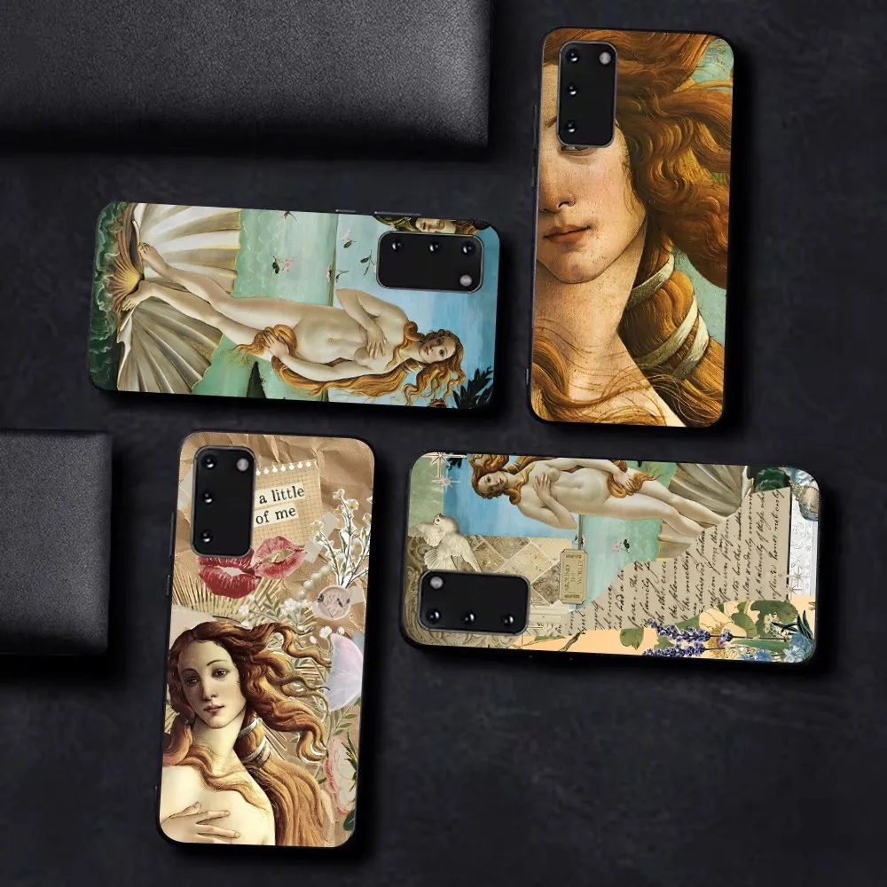 Art Paintings The Birth Of Venus Phone Case For Samsung S 9 10 20 21 22 23 30 23plus lite Ultra FE S10lite Fundas