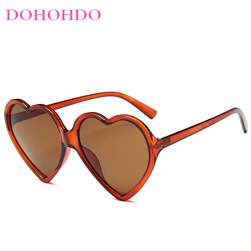 2024 New Trendy Big Heart Shape Sunglasses Women Sexy Fashion Oversized Sun Glasses For Female Male Party Travel Shades Eyewear