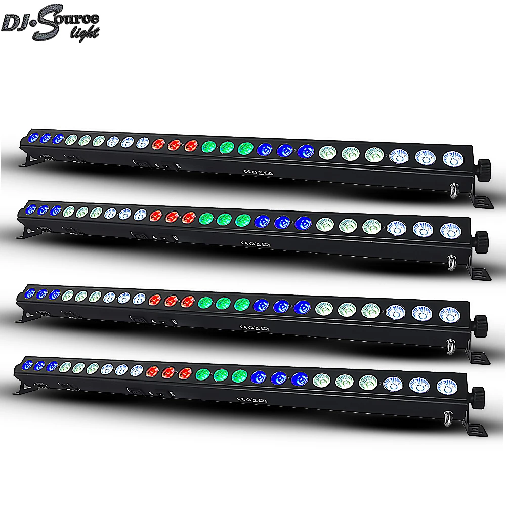 

4Pcs/lot 24x4W Colorful LED Wall Wash Light RGBW DMX Bar Line Bar Stage Wash effect Light for DJ Disco Party Bar KTV Lighting