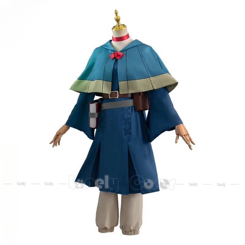 AIAI 2025Anime Delicious in Dungeon Marcille Donato Cosplay Costume Wig Dress Cloak Ears Hairpins Bag Belt Uniform Halloween Gir