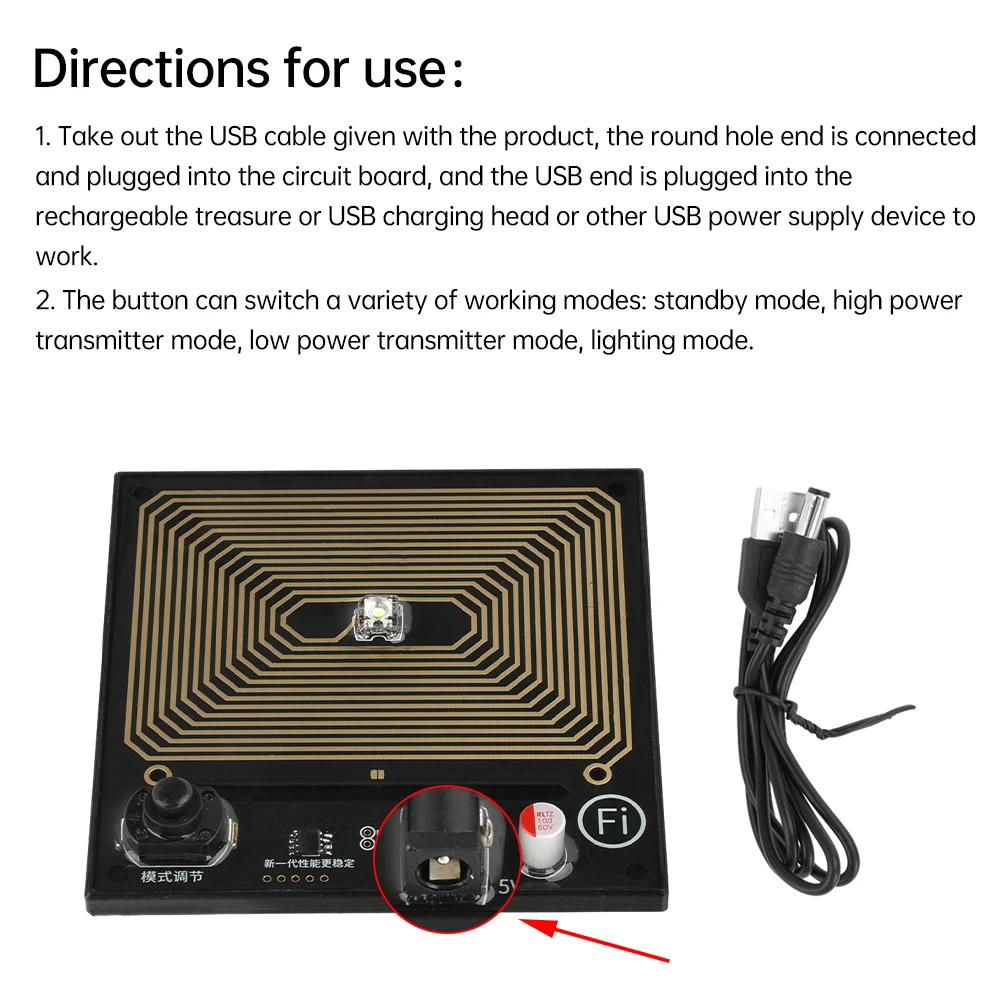 DC5V 7.83Hz Schumann Waves Resonance Generator Ultralow Frequency Pulse Audio Resonator DC5.5x2.1 Interface