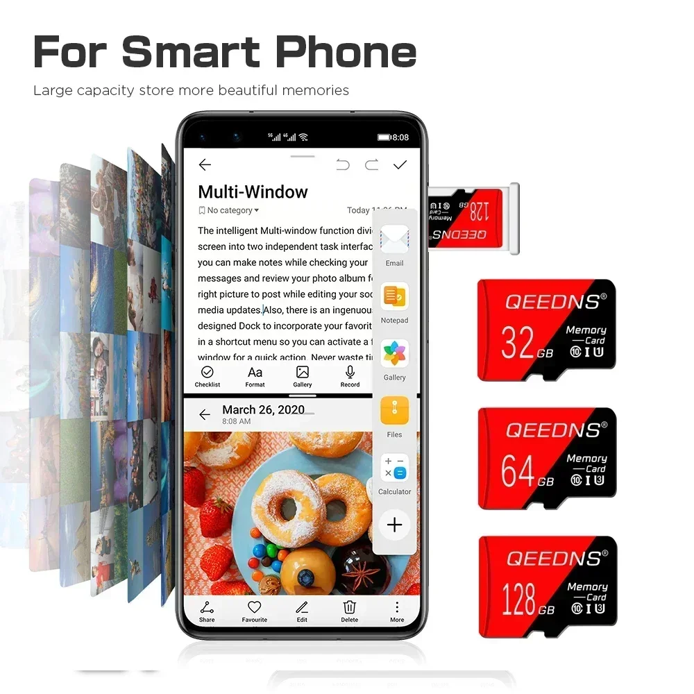 Diskon besar kartu memori 32GB 16GB 8GB Kelas 10 kartu SD Mini 64GB 128GB U3 Cartao De Memoria 256gb 512gb pena drive untuk ponsel