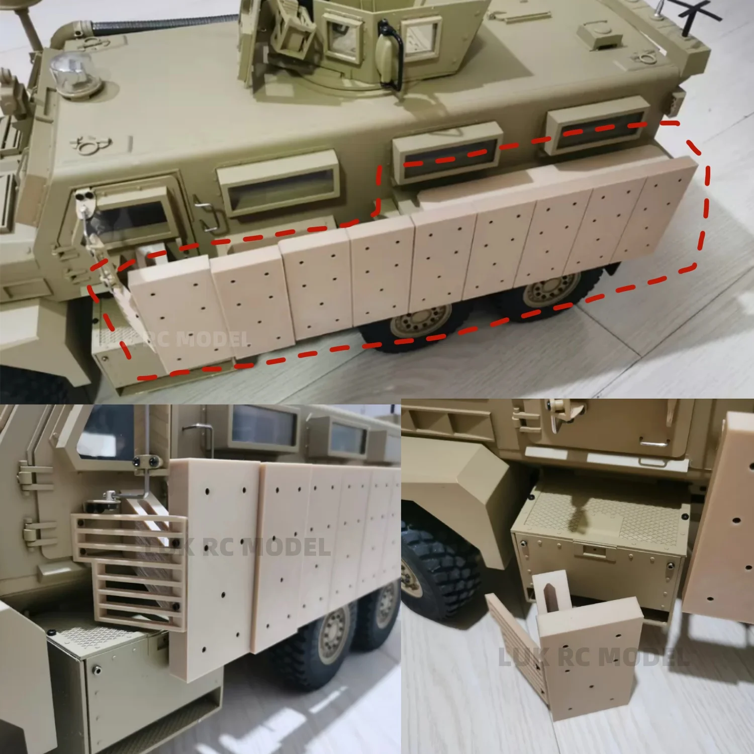 1/12 Reactive Armor for P602 Cougar Yellow Accessories Simulation Modification Parts Upgrade Toy DIY