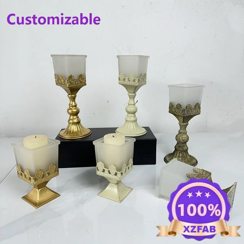 American Dining Table Candle Holder Romantic Premium Scented Candle Cup Home Party Decoration Glass Candle Holder