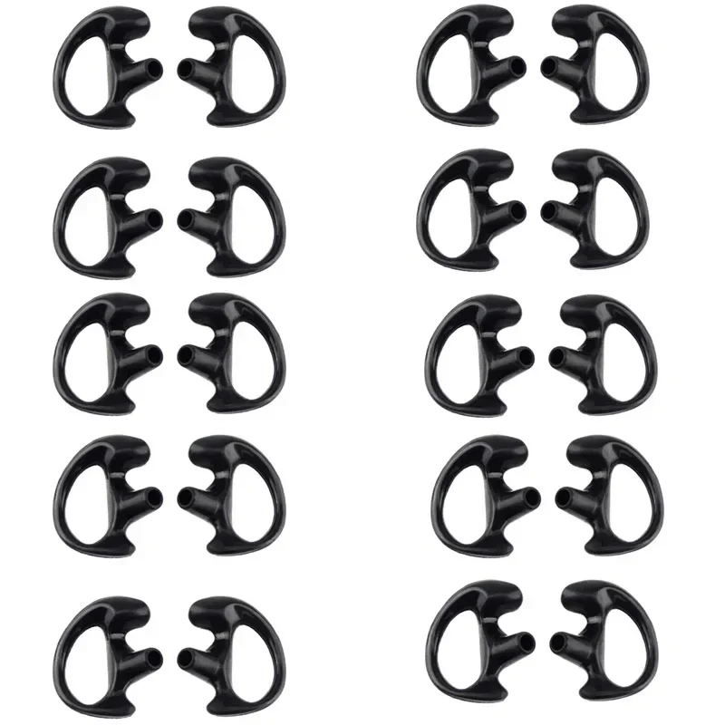 Lot 10 Pair Small/Medium/Large Size Silicone Earmold Earbud for Universal Walkie Talkie Acoustic Air Tube Earpiece Headset