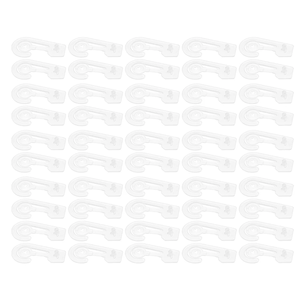 

50 Pcs Hooks Plastic Closet Hanger Organizers Bag for Products Button Document Transparent Clothes