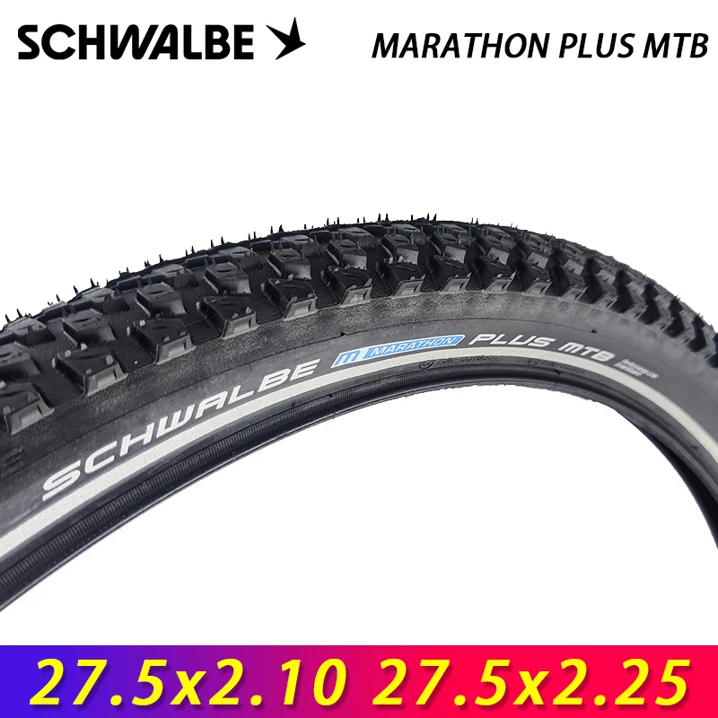 SCHWALBE Original 27.5x2.10/2.25 MARATHON PLUS MTB Black-Reflex Wired Bicycle Tire for E-Bike Off-Road MTB Bike Cycling Parts