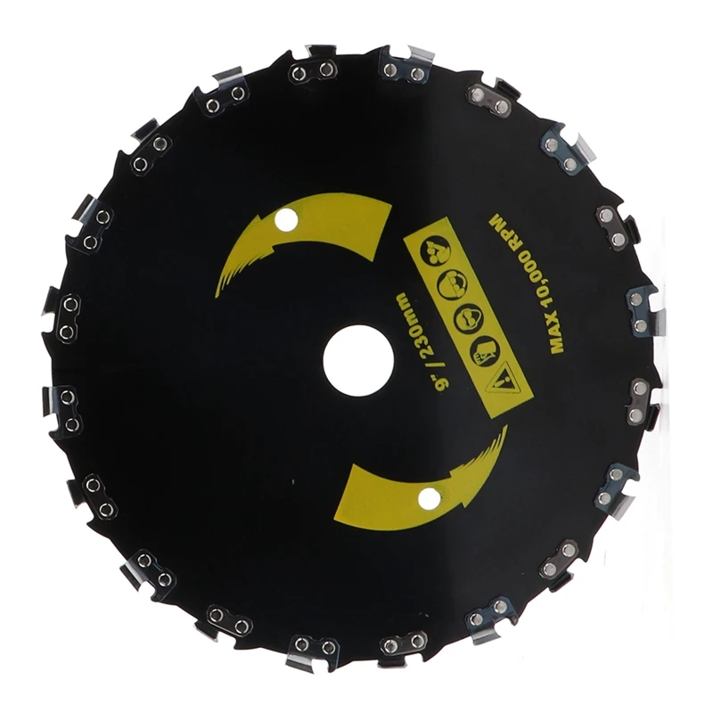 Chain Disc Mowing Head 20-Tooth Cutter Head 9-Inch Chain Serrated Blade Mowing Head Mower Spare Parts