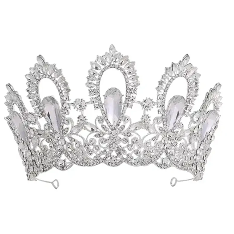 Levery Crystal  Crown Luxury Princess Queen Rhinestone Tiara Wedding Headdress Hair Accessories Jewelry