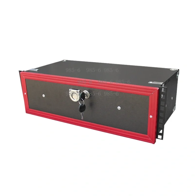 19 Inch Cabinet Accessory Locked 2U Drawer Compatible with ABS Cabinet