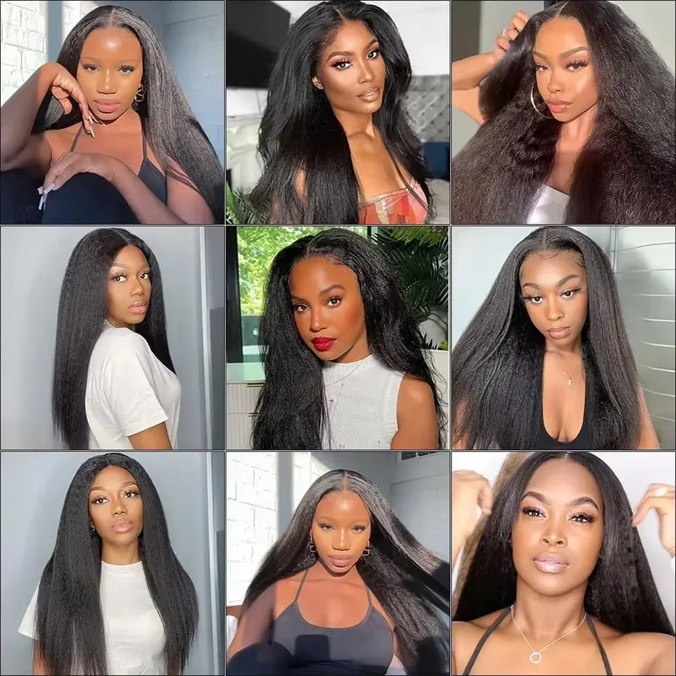 Peruvian Human Hair Bundles Kinky Straight Raw 3 4 Bundles 28 30 Inch Virgin Hair Extension For Women Sew In Quick Weave Bundle image 6
