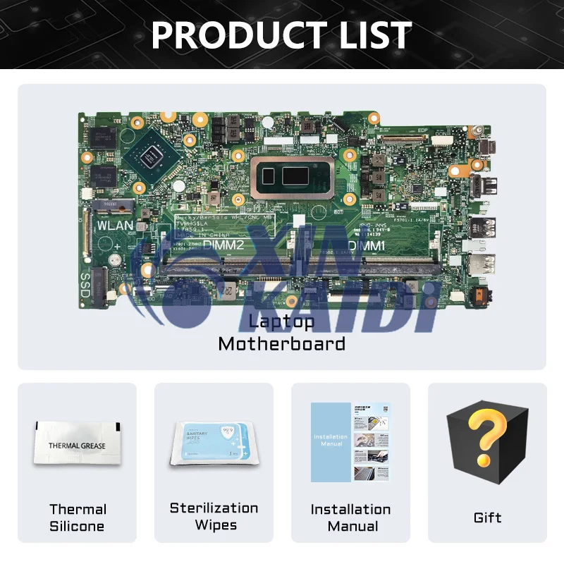 Imagem -04 - Placa-mãe do Portátil para Dell Inspiron 178591 5480 5482 5580 0j0xk8 0thvkf 07jt6y Placa-mãe do Caderno i3 i5 i7 8o 10o Gen Gpu 2g