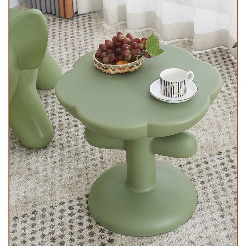 الشمال كريم نمط الزهور شكل طاولة القهوة غرفة المعيشة أريكة الطابق الحلي زوايا السرير زينة نهاية الجداول ميسا ins